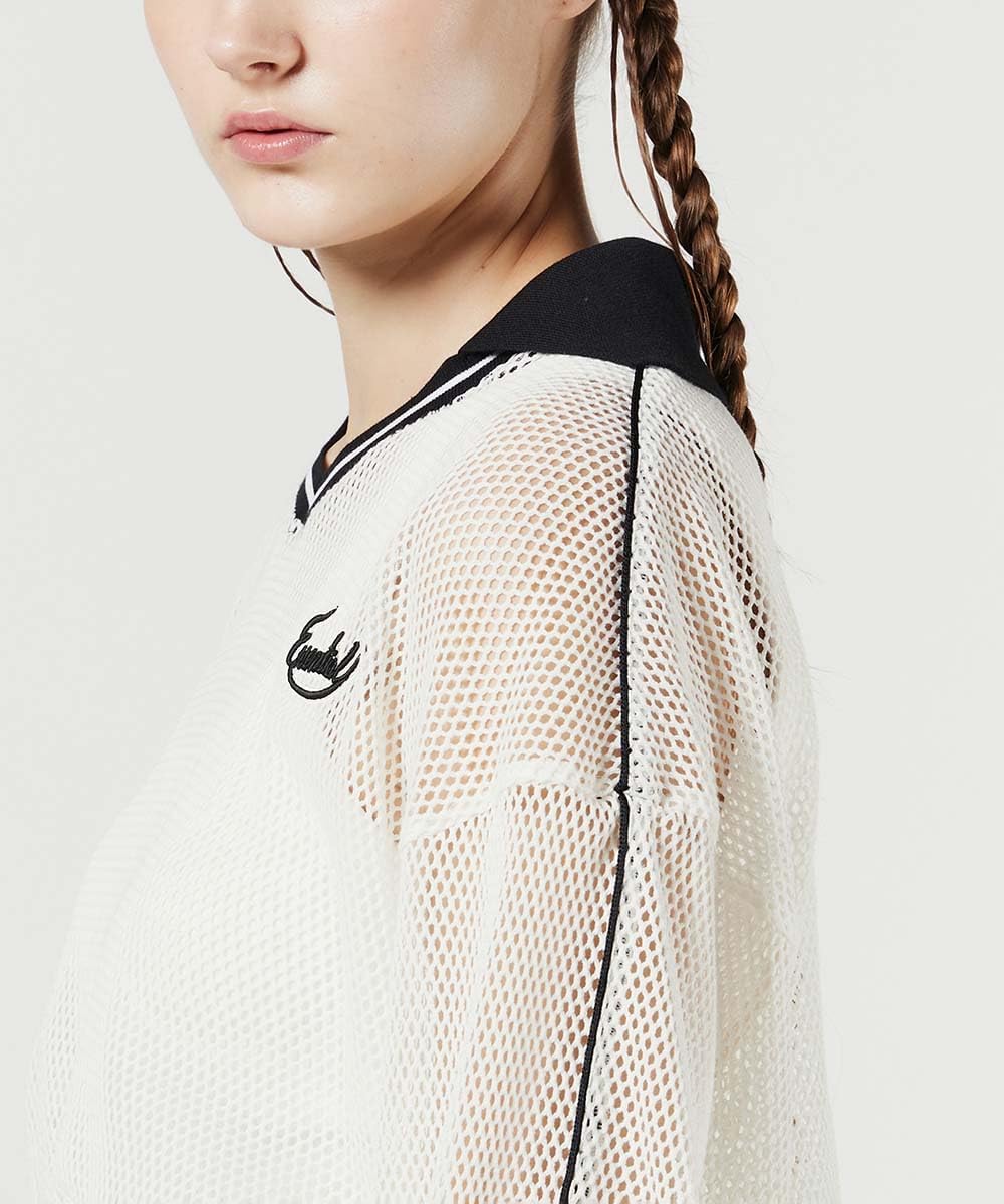新品　ダブルスタンダードクロージング メッシュスキッパープルオーバー　ブラック ESSENTIAL / メッシュスキッパープルオーバー TOPS Night STORE